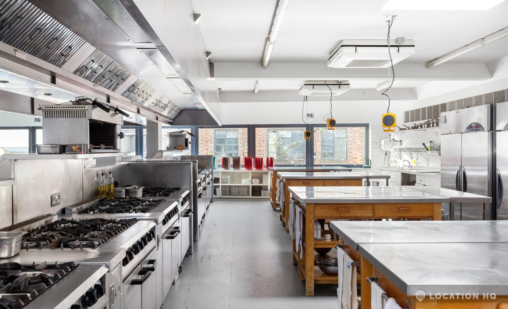 commercial kitchen filming