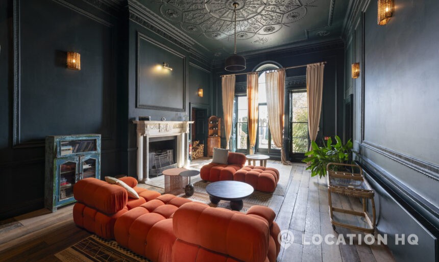 closed hotel lounge for filming