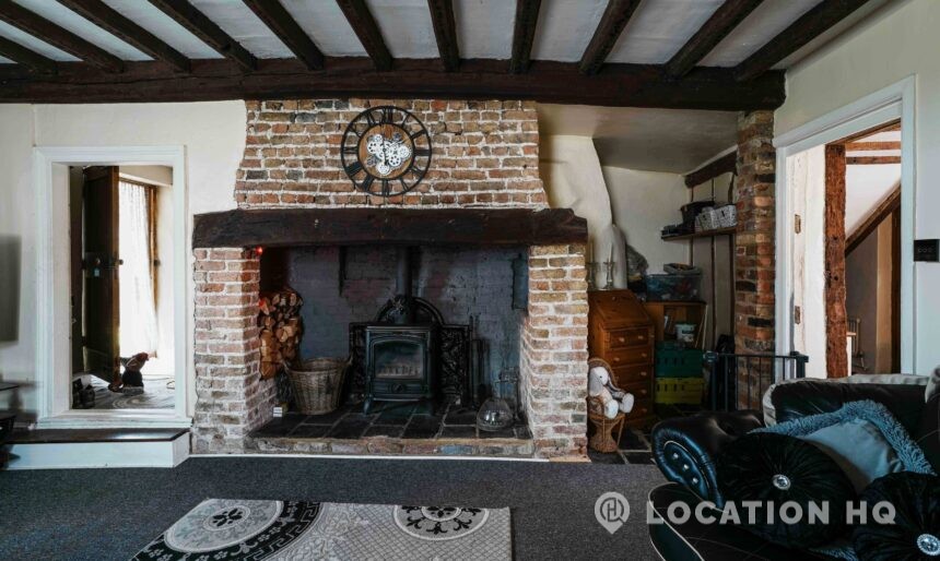 traditional fireplace