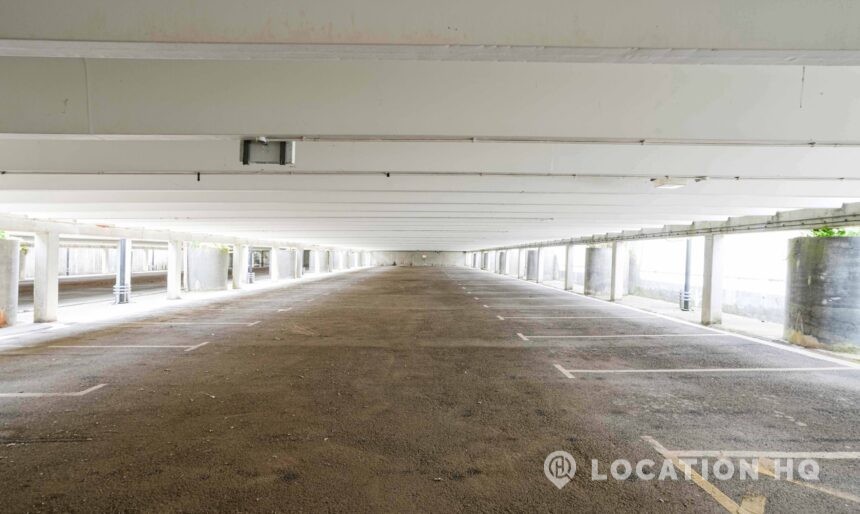 parking empty car park filming