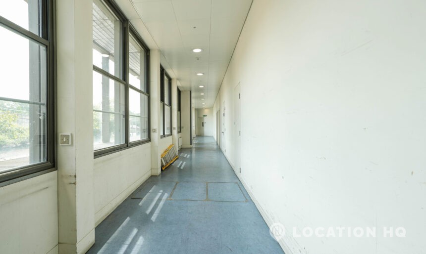 corridor with windows