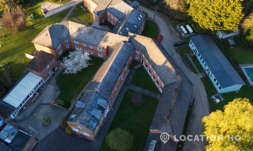 brick courtyard film location