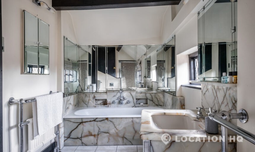 retro Mable bathroom film location