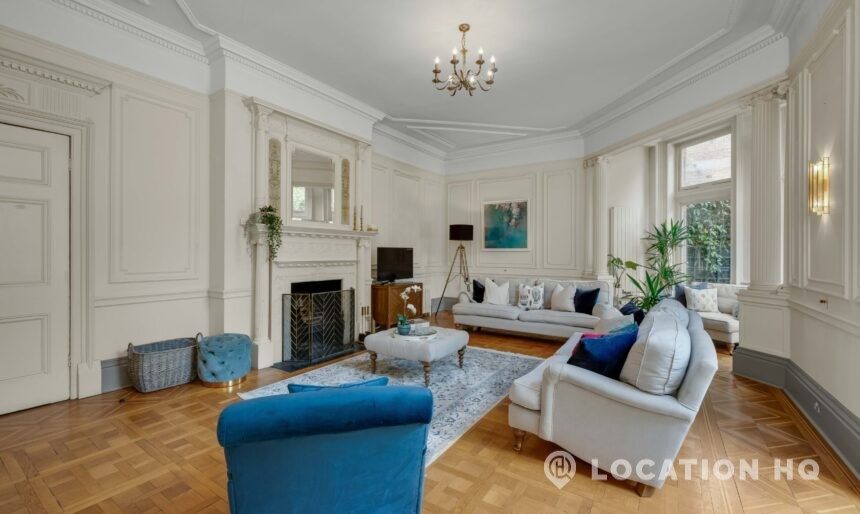 living room for filming