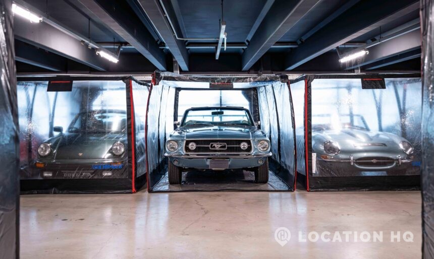 garage classic cars film location