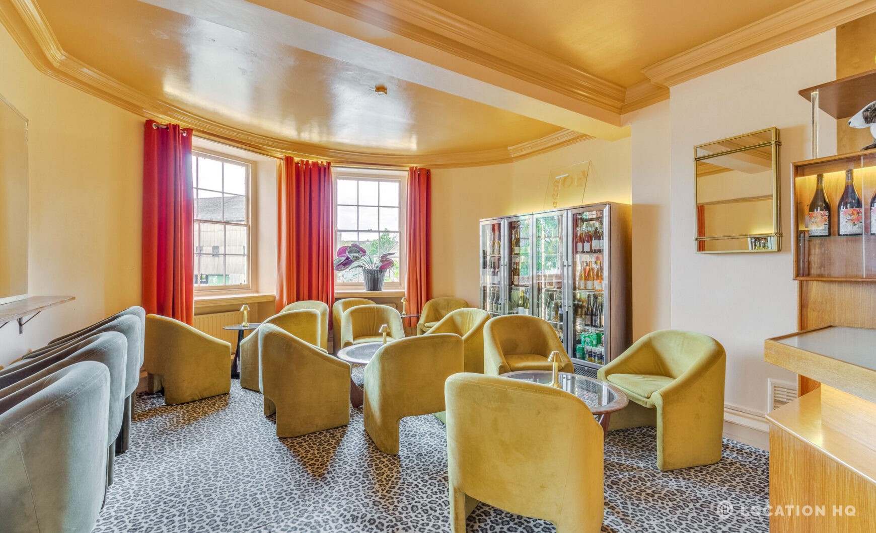 chic wine bar with a mid century aesthetic