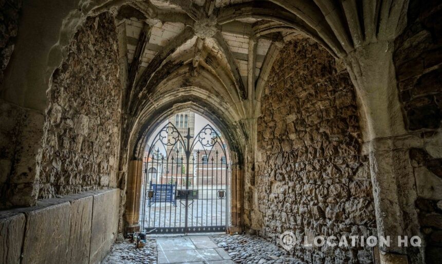 historical metel gate for filming