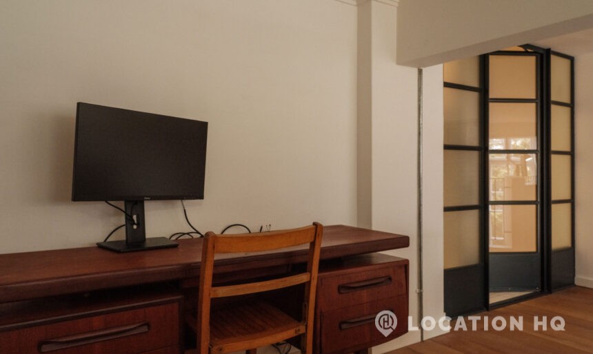 study table or working setup for filming