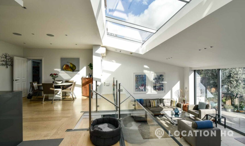 open plan living space London film Location