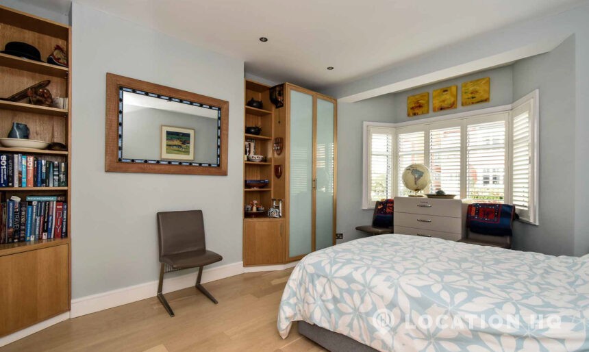 modern bedroom for filming