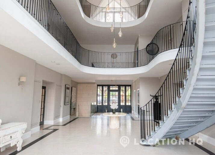 american style house with mezzanine