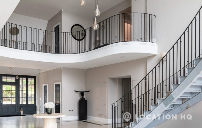 american style house with mezzanine