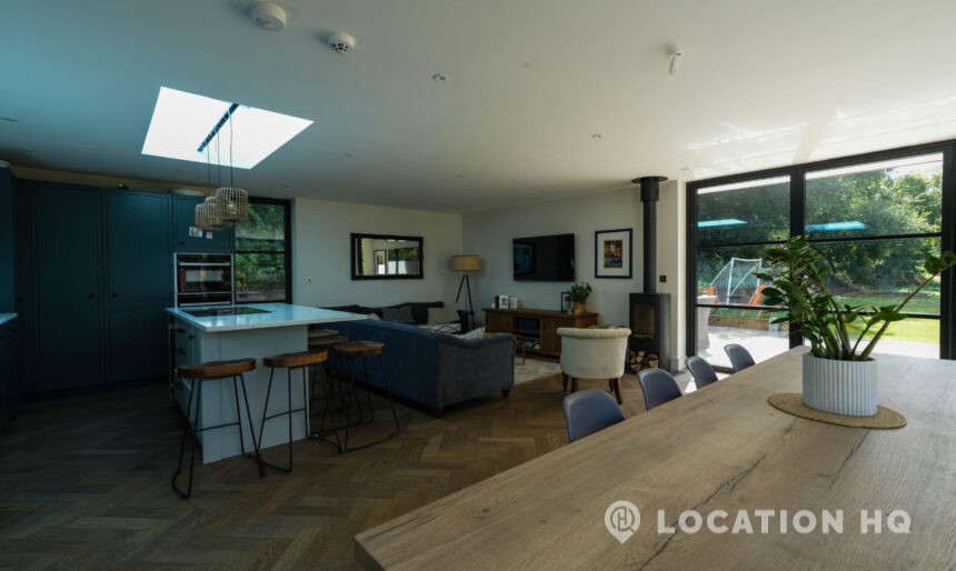 open plan kitchen for filming