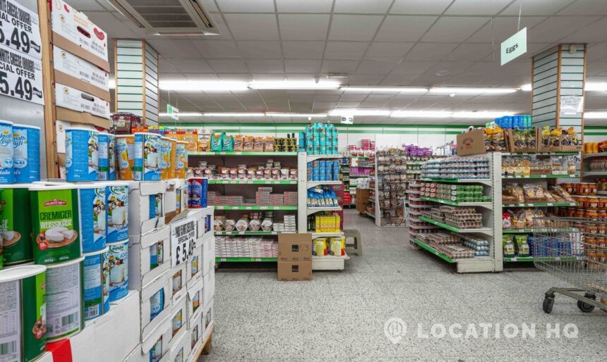 grocer's shop for filming in London