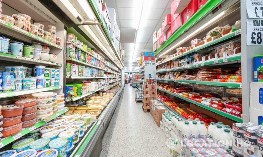 grocer's shop for filming in London