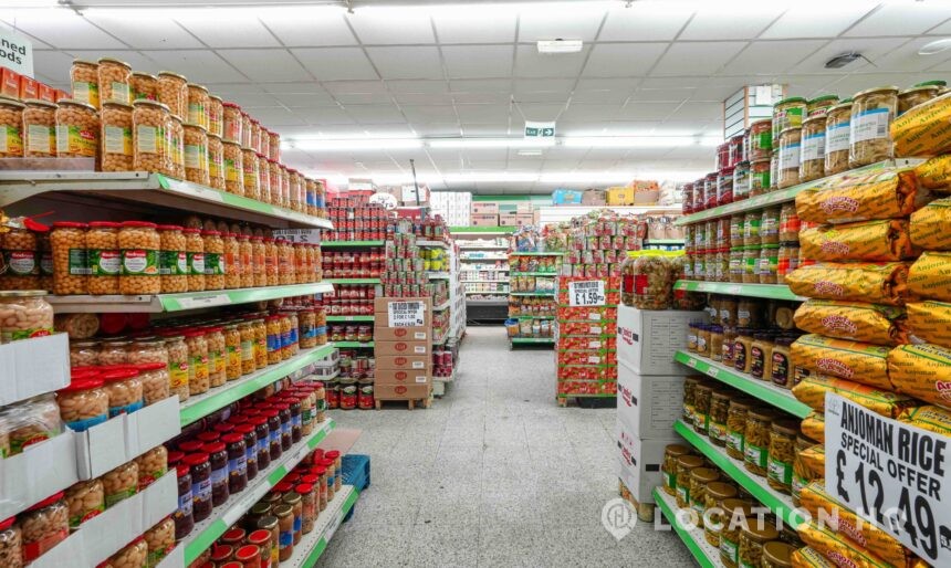 grocery shop for filming in London