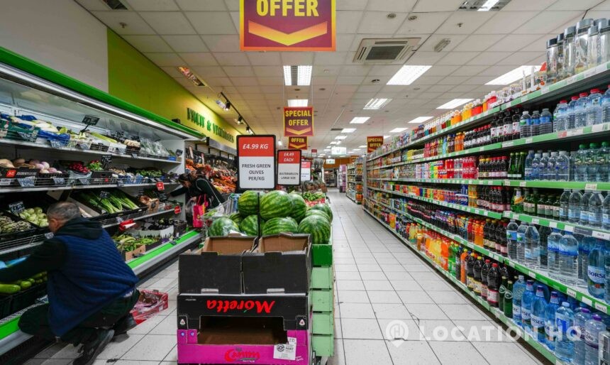 Supermarket for filming in London