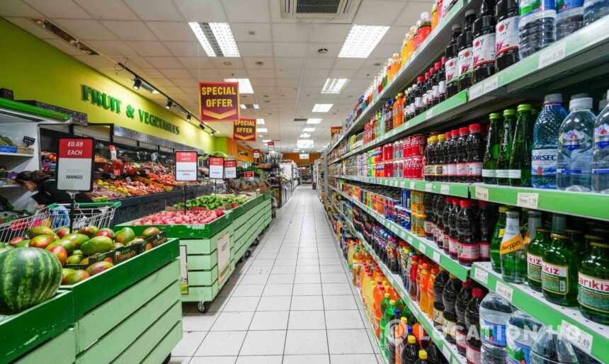 grocery shop for filming in London