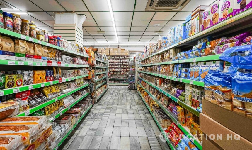 Supermarket for filming in London