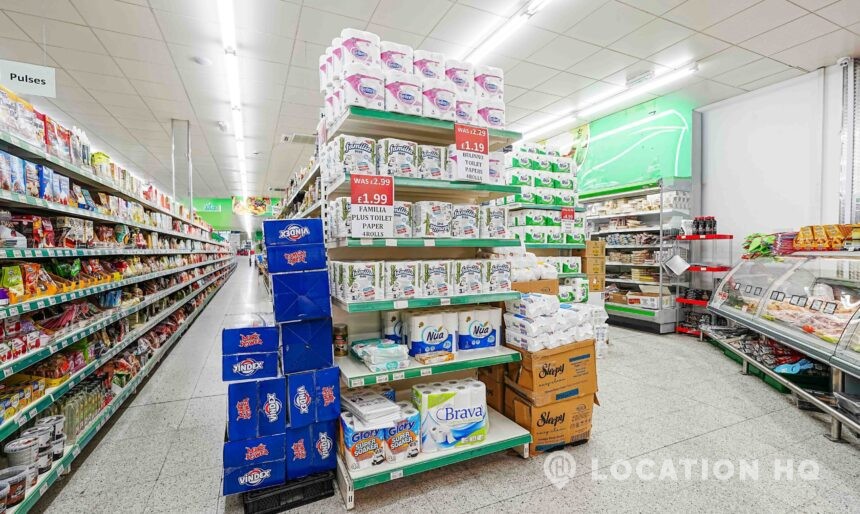 grocer's shop for filming in London