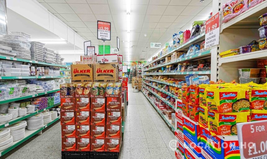 grocery shop for filming in London