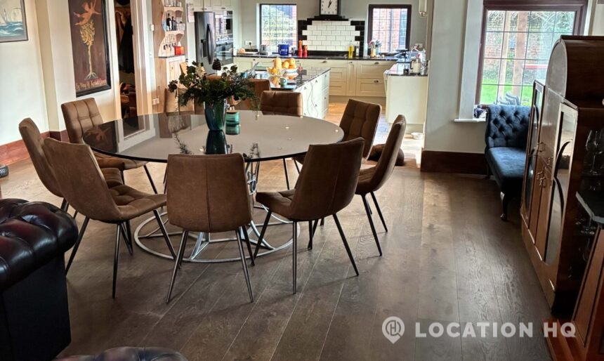 wood panelled floor bungalow