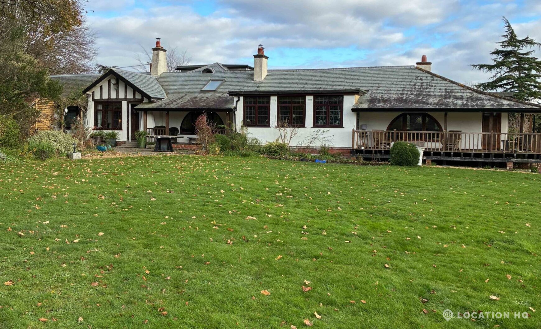 detached retro bungalow for filming