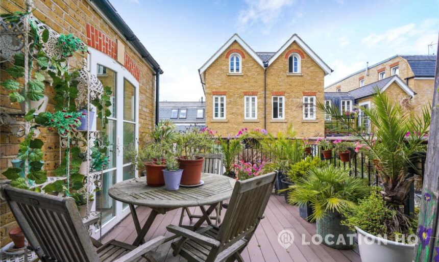 modern flat exterior for film shoot