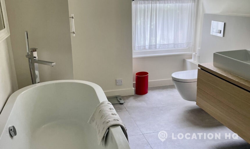 bathroom for filming