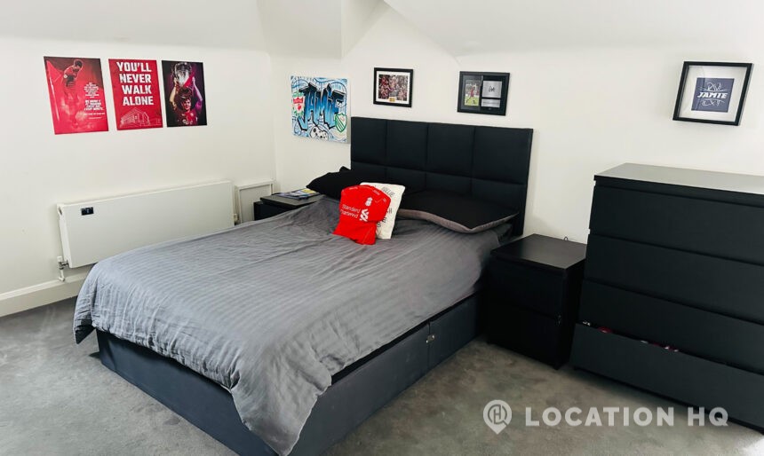 modernist bedroom available for filming