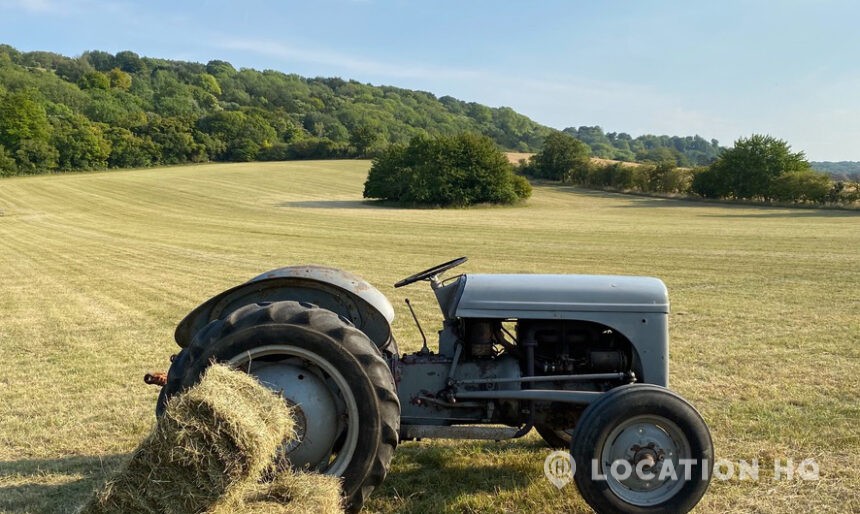 vintage tractor for filming