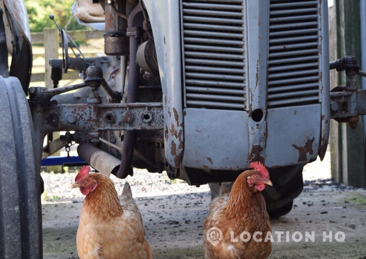 vintage tractor for filming