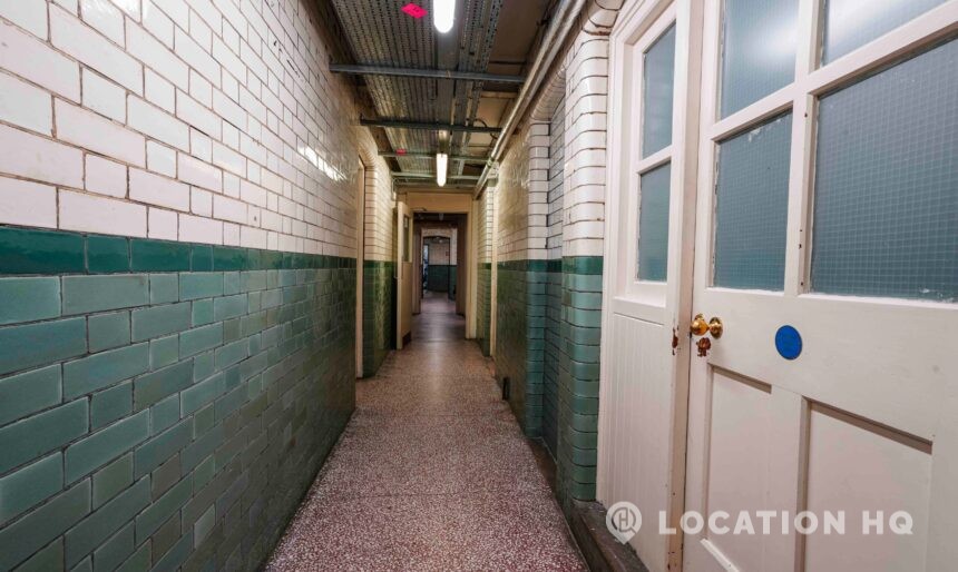 tiled corridor for filming