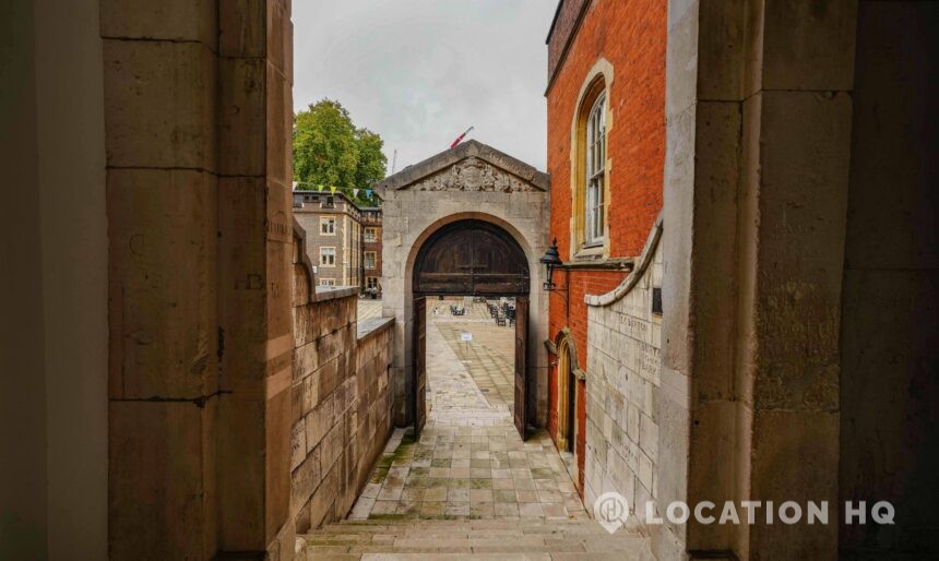 stone entrance gatehouse London film location
