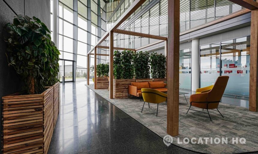 office waiting area for filming