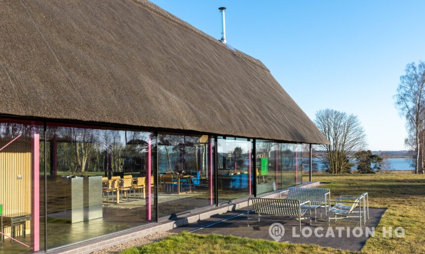 thatched roof house