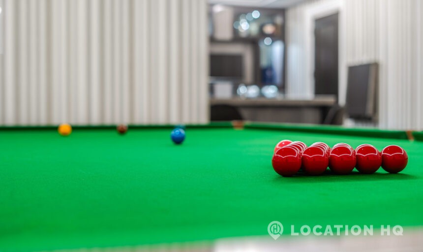 snooker table for filming