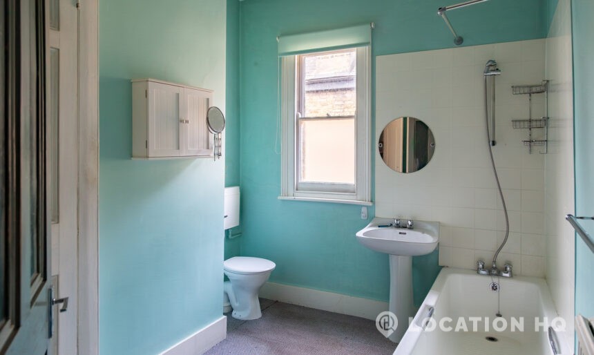 Unmodernised retro bathroom house film location